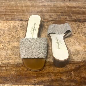 Ferragamo Vintage Woven Slides